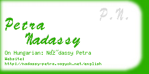 petra nadassy business card